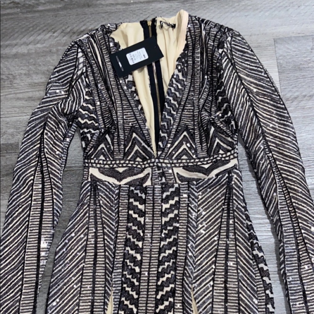 Black studded dress with splits on both sides